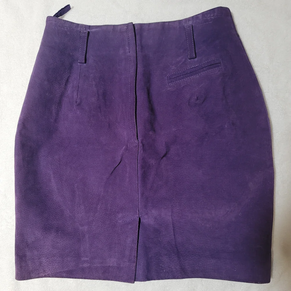Vintage Express Purple Suede Skirt - Picture 8 of 12